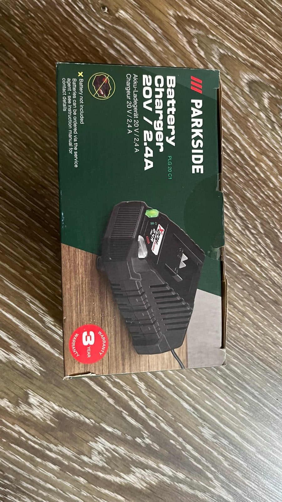 Parkside 20V / 2Ah Accu en 20V / 2.4A Oplader Set, Nieuw
