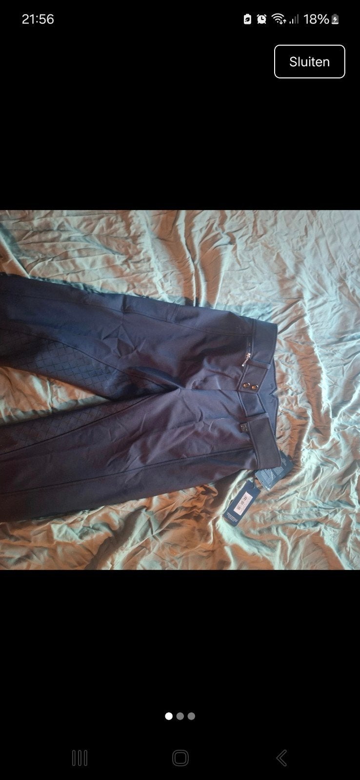 E.L.T RIJBROEK 44 NIEUW. Full grip silliconen, Dieren en Toebehoren, Paardrijkleding, Blauw, Overige merken, Nieuw, Met stretch