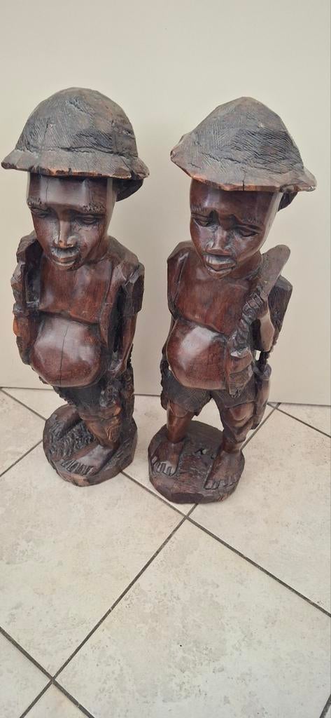 Afrikaanse veldwerkers of vissers 50 cm hoog, Ophalen of Verzenden