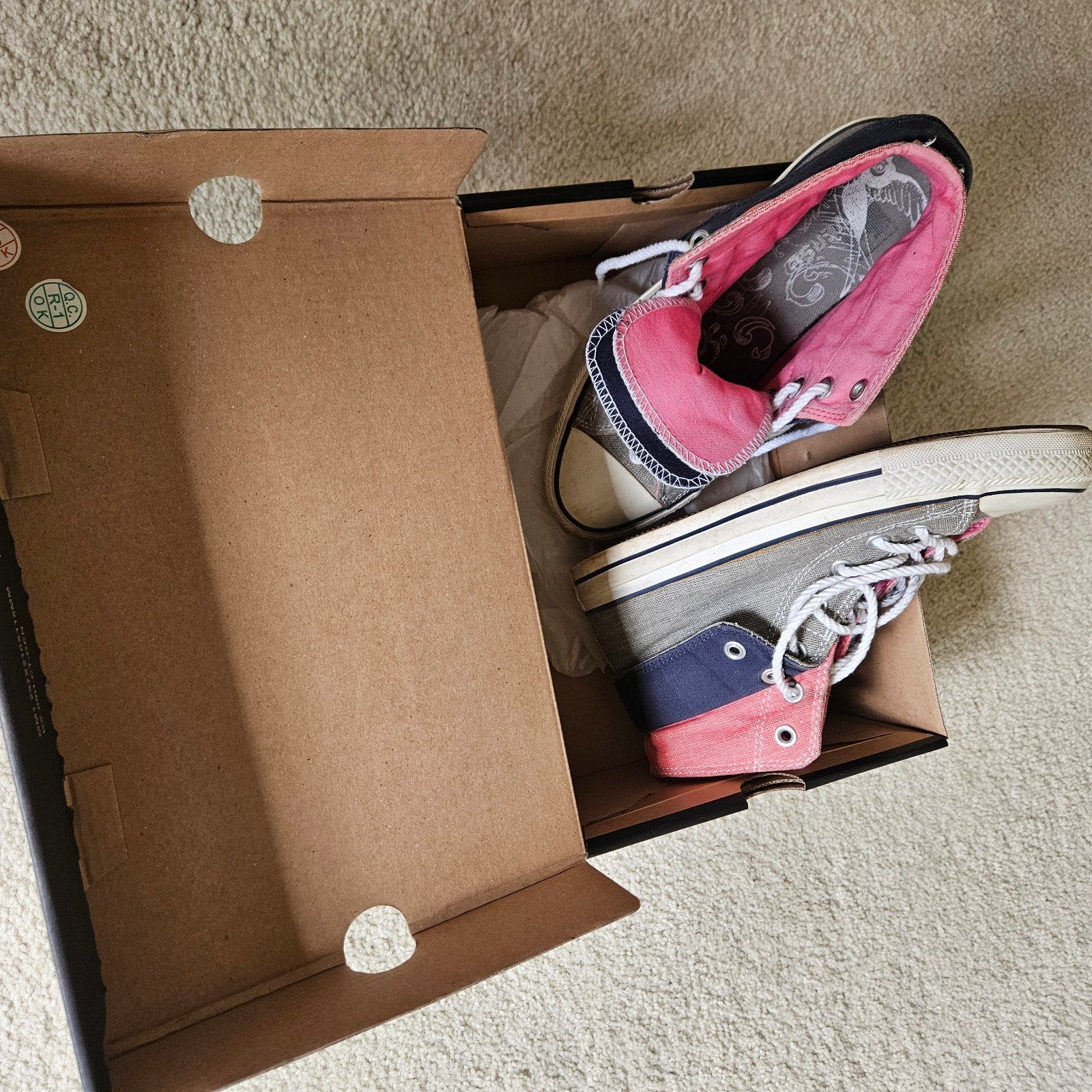 converse all stars hoog 3 kleur grijs, blauw, roze maat 39, Blauw, Ophalen of Verzenden, Sneakers of Gympen, Converse All Stars