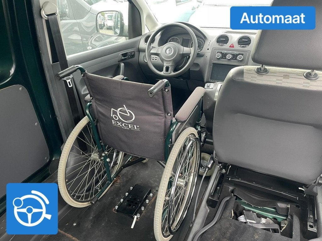 Volkswagen Caddy Rolstoelauto 1+1 Automaat Zelfrijder - rols, Automaat, Gebruikt, Zwart, 4 cilinders