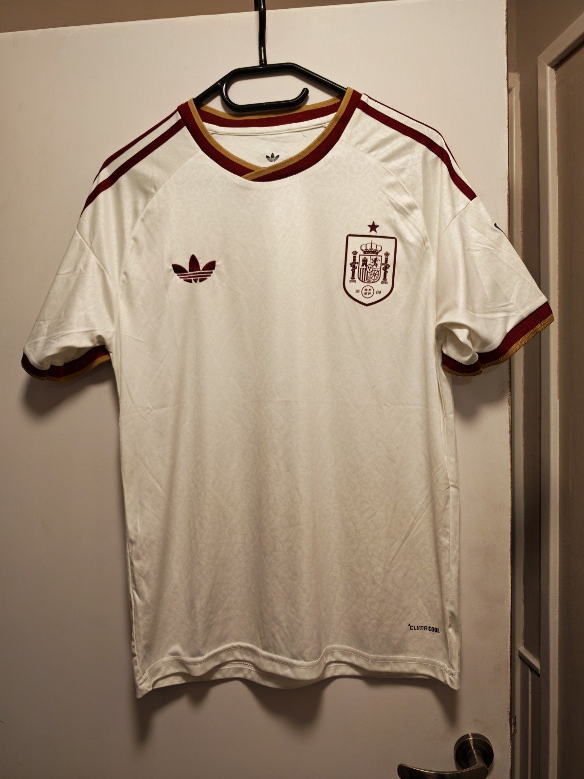 Voetbalshirt Spanje Maat M - Adidas ClimaCool, Kleding | Heren, Maat 48/50 (M), Wit, Nieuw, Ophalen of Verzenden