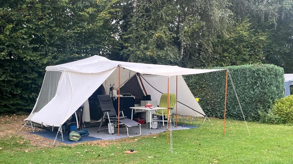 Holtkamper Astro Membrane airco vouwwagen uit 2006, hardtop, Ophalen, Holtkamper, Tot en met 2, Beige