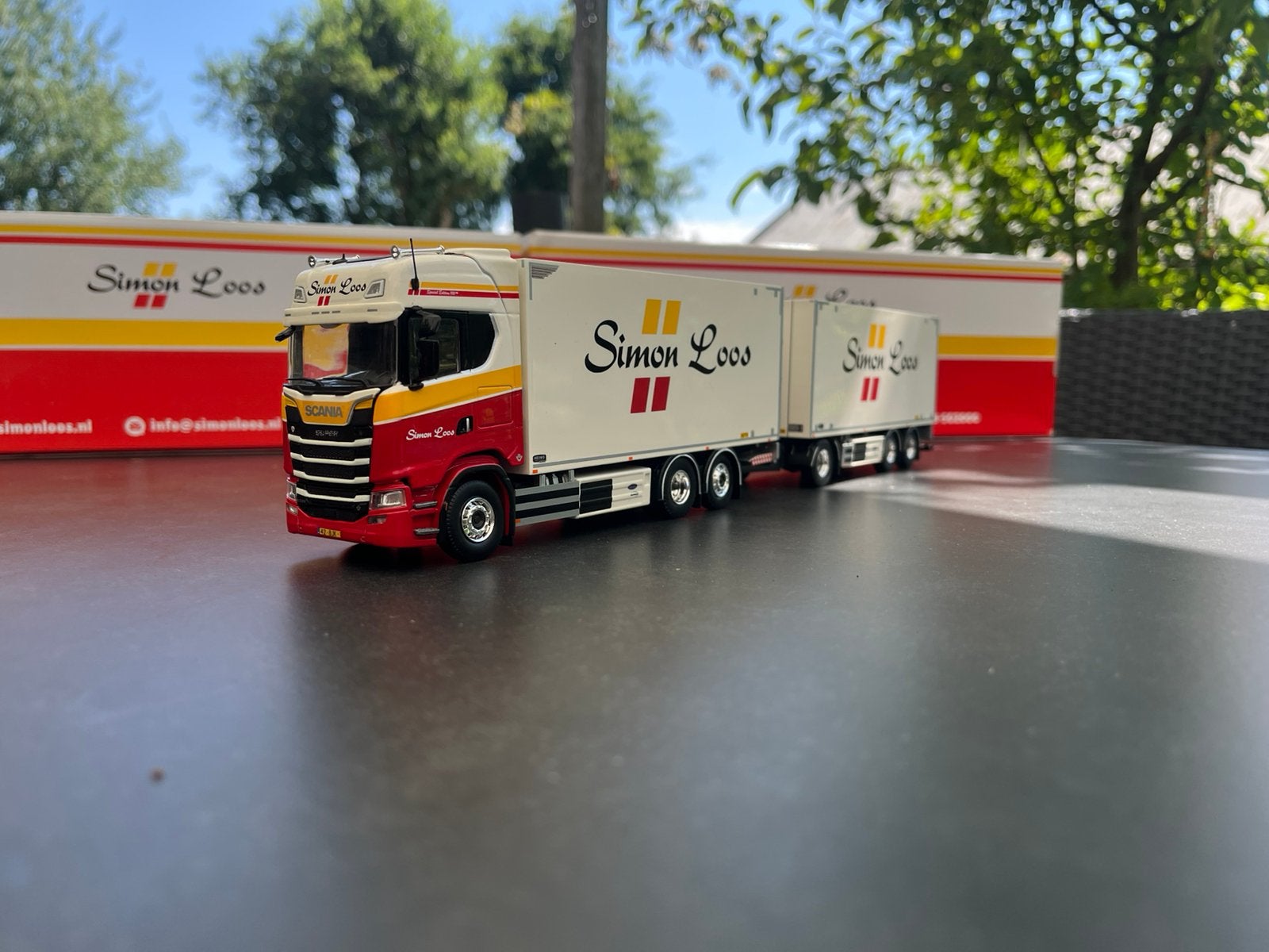 Tekno SCANIA R500 combi van Simon Loos, Ophalen of Verzenden, Bus of Vrachtwagen, Tekno