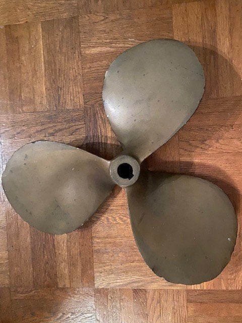 Koperen scheepschroef / propeller, Ophalen, Gebruikt, Motor en Techniek, Motorboot