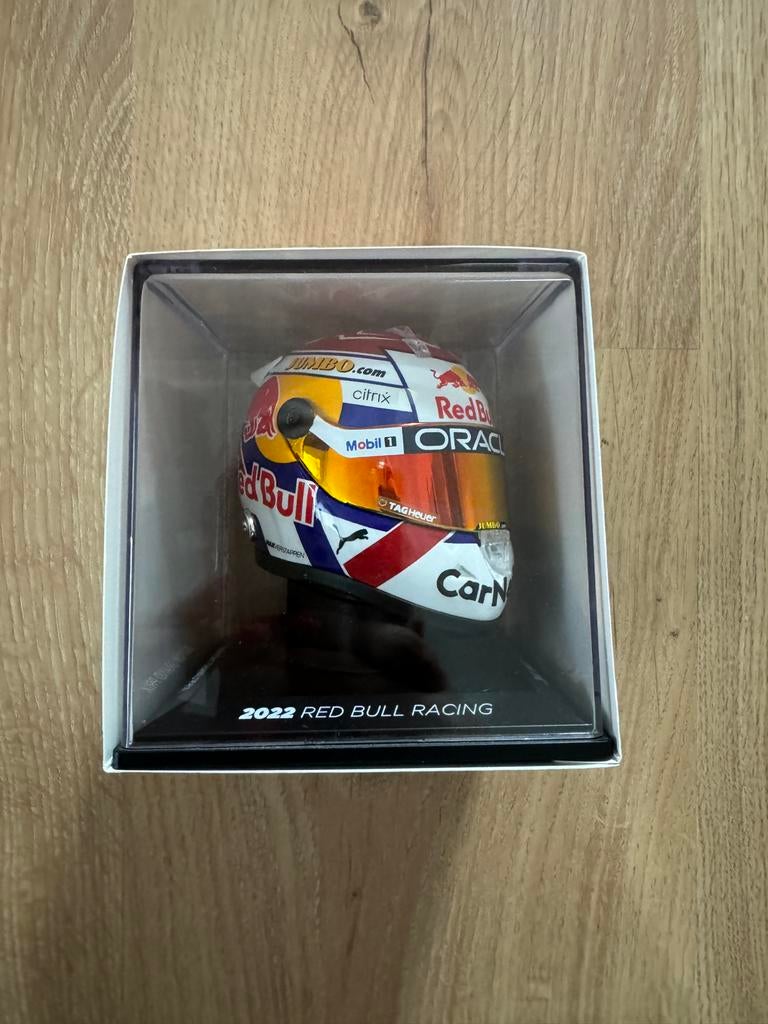 Max Verstappen 2022 Red Bull Racing schaalmodel helm, Ophalen of Verzenden, Nieuw, Formule 1