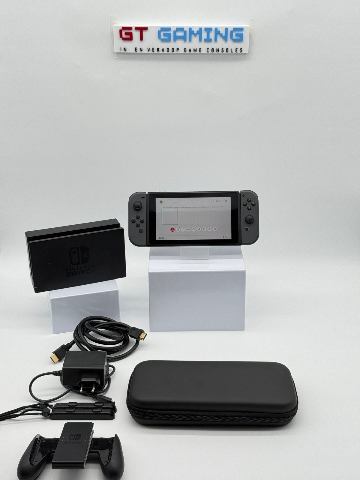NINTENDO SWITCH NIEUW MODEL 2023 V2 LANGE ACCU DUUR+TASJE, Met 2 controllers, Ophalen of Verzenden, Zo goed als nieuw, "