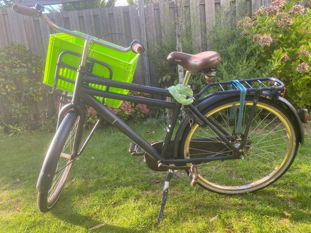 Cortina fiets met groen mandje, Gebruikt, Ophalen, Overige merken, 4 kinderen of meer