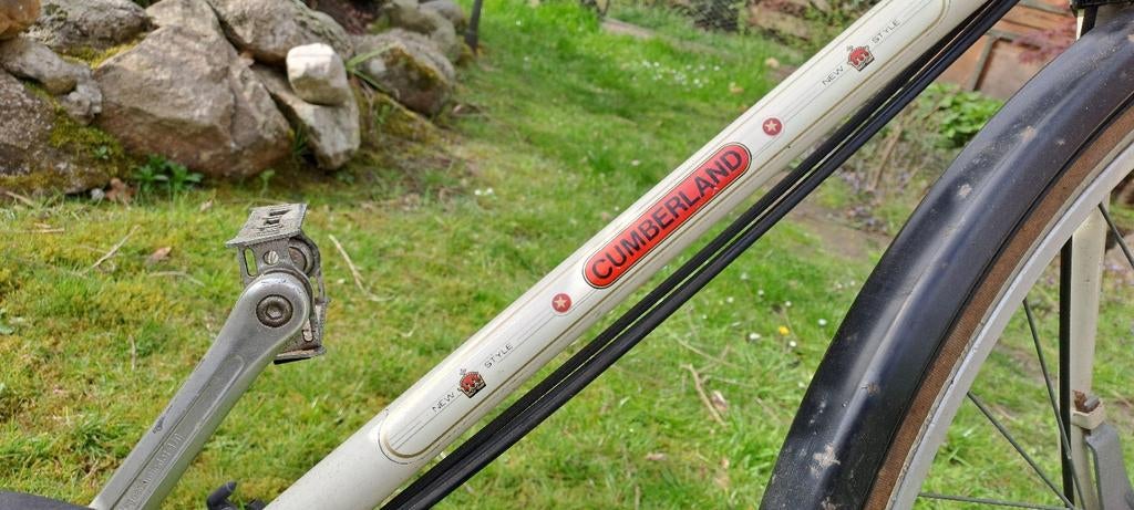 Herenfiets witte Cumberland New Style Tourist fiets, Ophalen, Gebruikt, Overige merken, Versnellingen