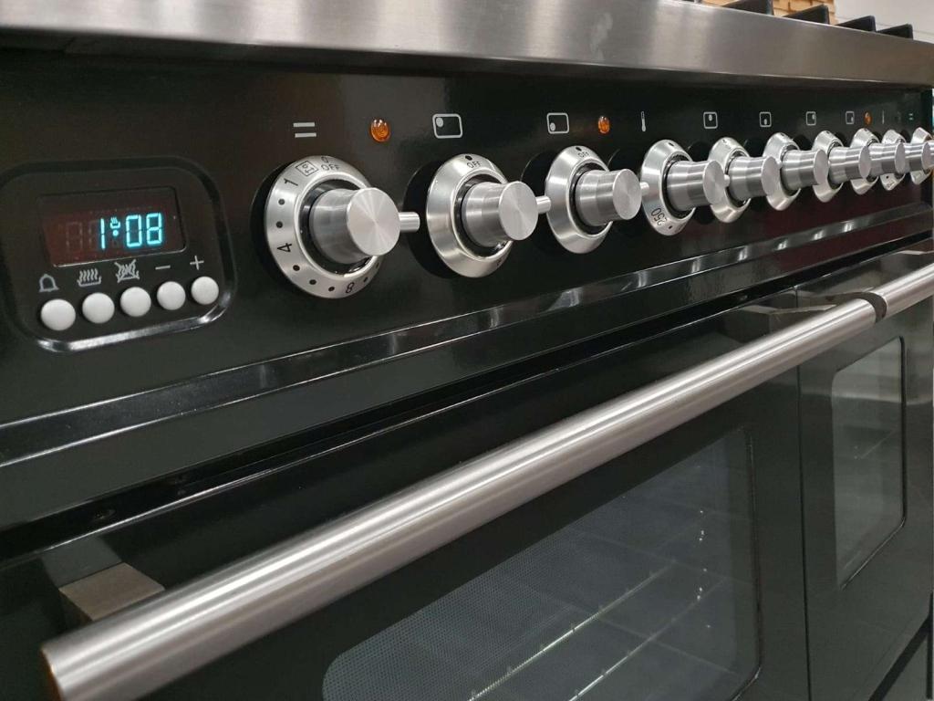 🔥Luxe Boretti Fornuis 90cm hoogglans zwart rvs GASOVEN, Niet ingevuld, 60 cm of meer, Niet ingevuld, Ophalen of Verzenden
