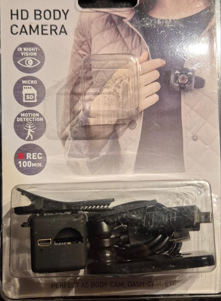 HD Body Camera met IR Nachtzicht en Bewegingsdetectie, Ophalen of Verzenden, Overige soorten, Overige merken, Minder dan 8x