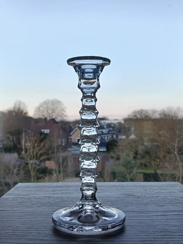Kandelaar Persglas Sklo Union 1970’s, Ophalen of Verzenden, Glas