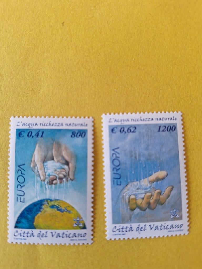 Vaticaanstad: mi. 1372/73. Europazegels 2001. Water., Ophalen of Verzenden, Overige landen, Postfris