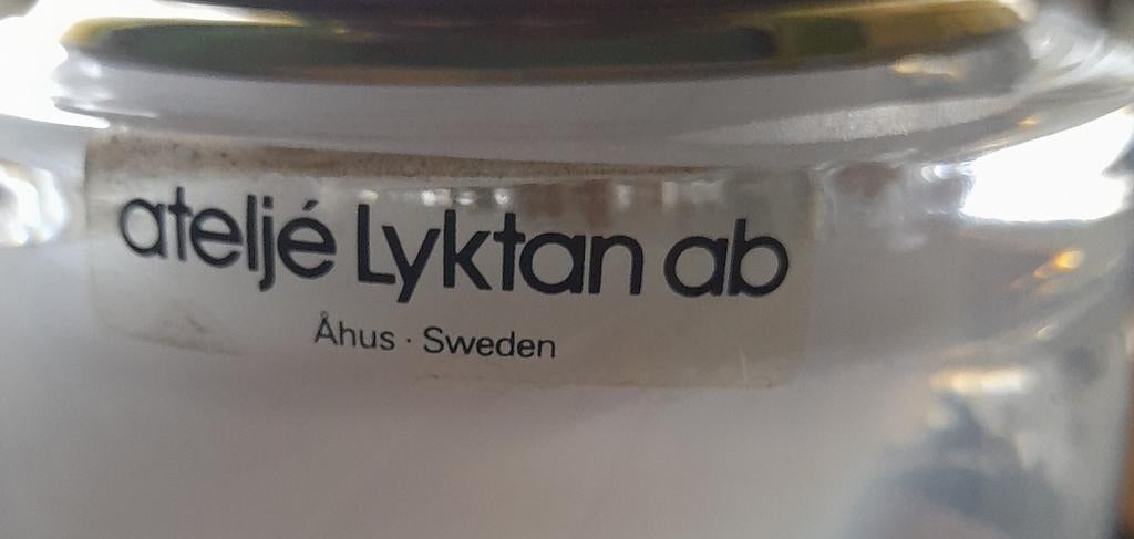 Zweedse Kristallen Tafellamp .Ateljé Lyktan - 42 cm, Ophalen of Verzenden, Zo goed als nieuw