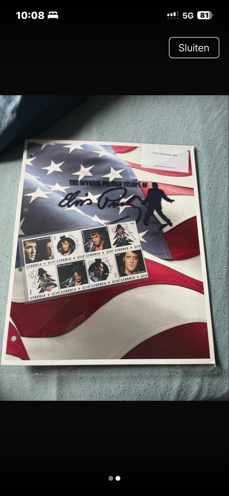 Elvis Presley The Official Postage Stamps of Liberia, Ophalen of Verzenden, Onbeschreven, Rest van de wereld