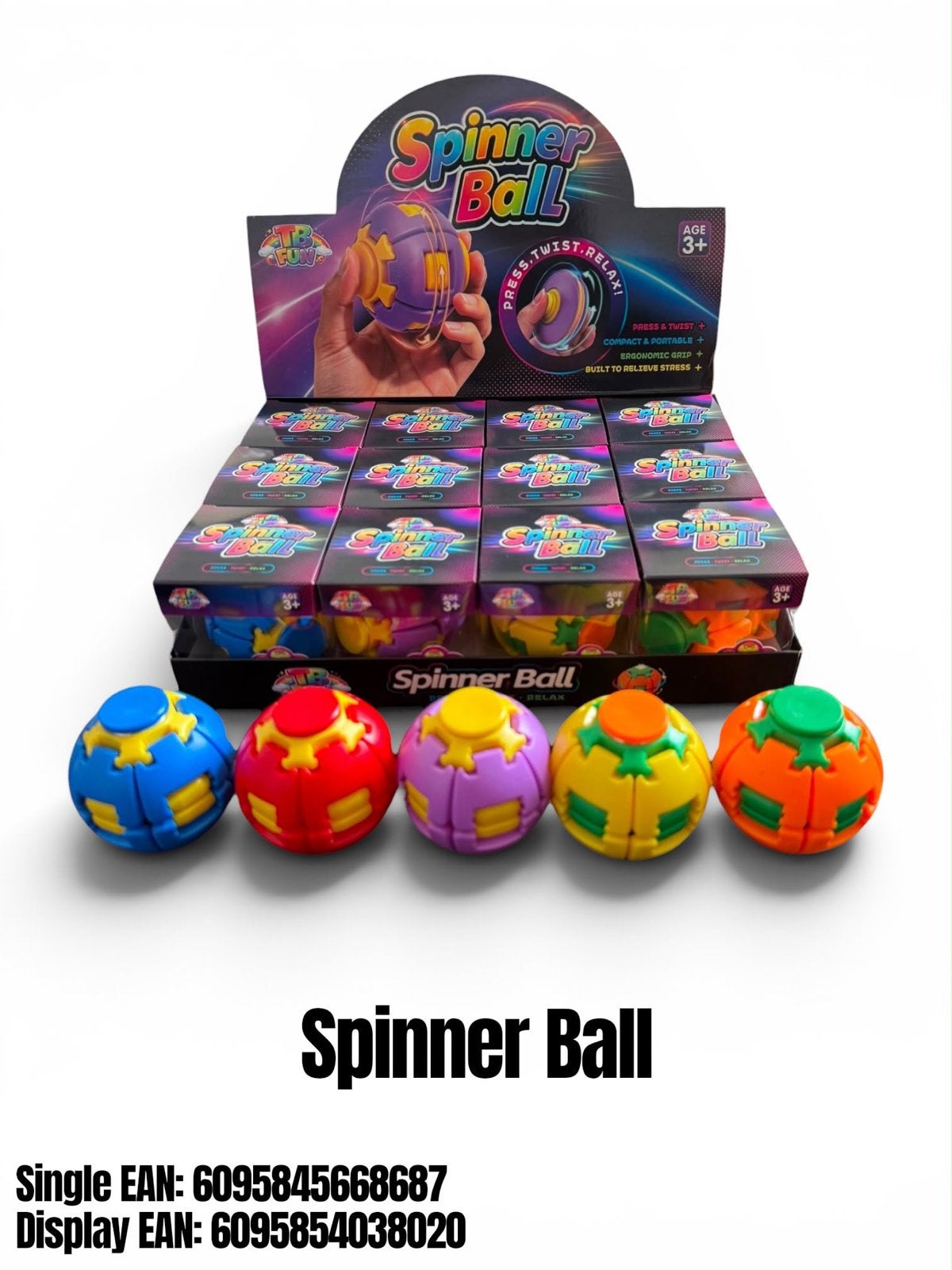 Spinner Bal - Stressvermindering en Plezier voor Iedereen, Ophalen, Nieuw, Jongen of Meisje