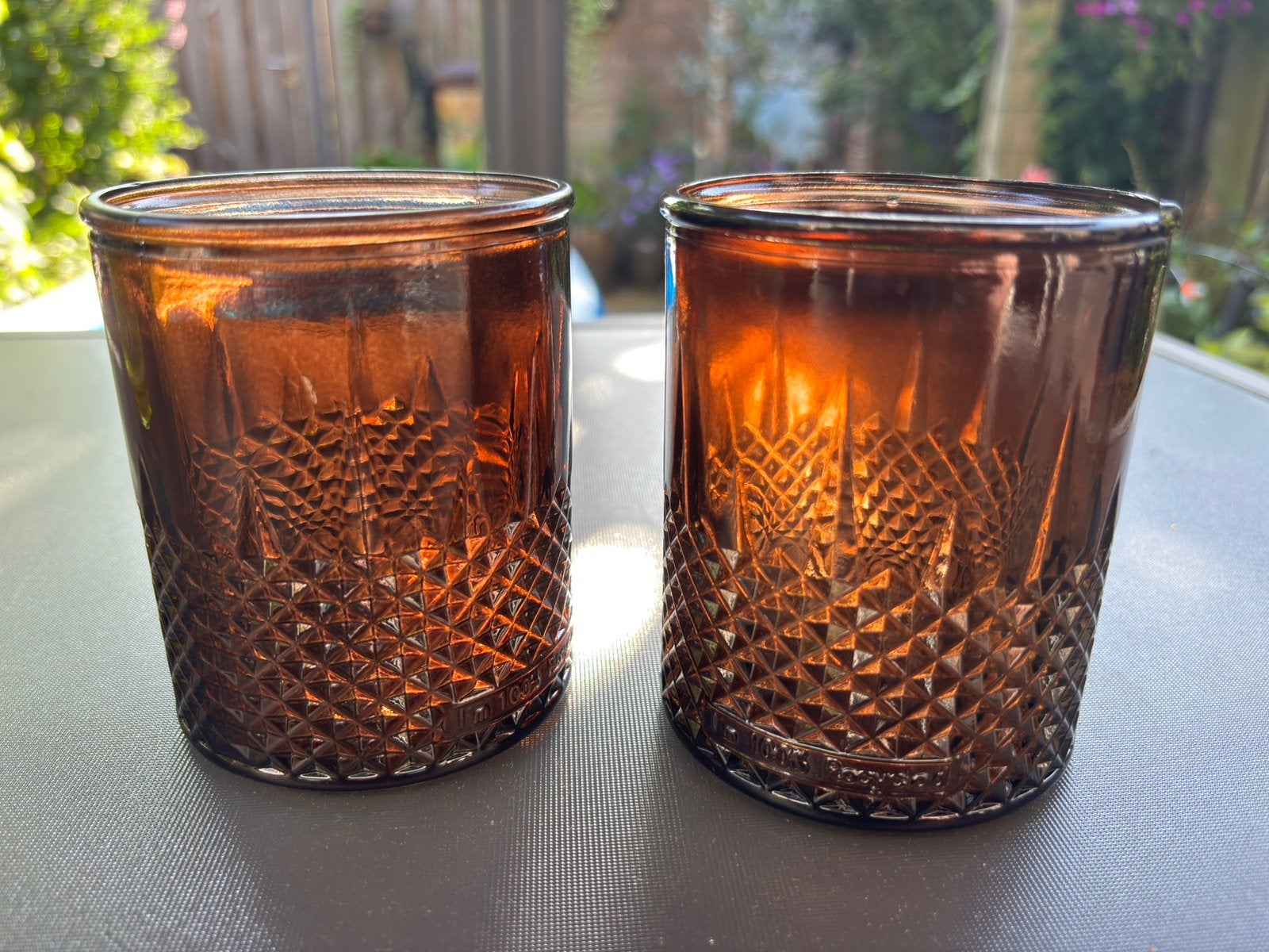 Glazen waxinelichthouders, Bruin, Waxinelichthouder, Nieuw, Ophalen of Verzenden
