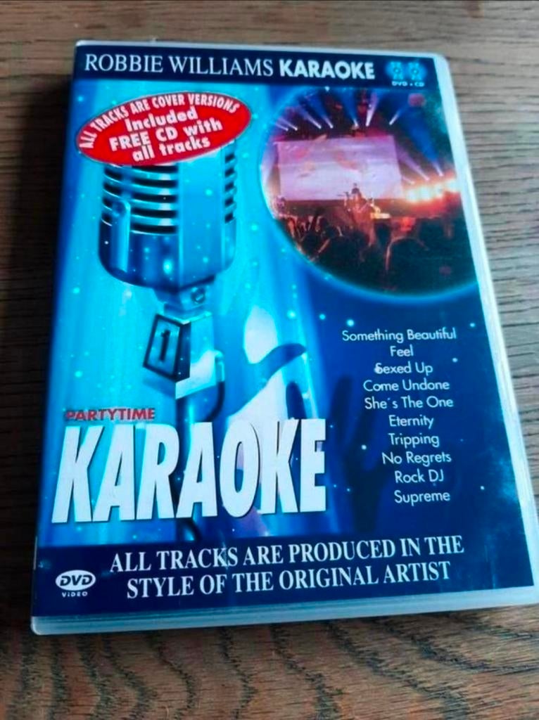 Robbie Williams Karaoke cd en dvd., Alle leeftijden, Ophalen of Verzenden, Zo goed als nieuw