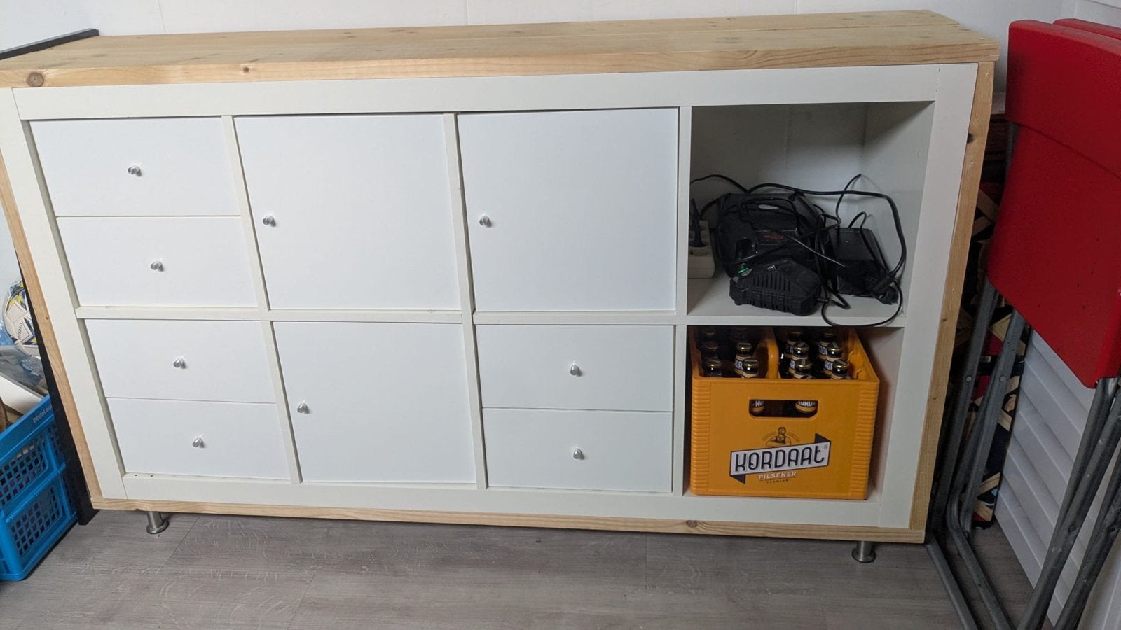 Ikea kallax kast dressoir met lades en deuren - Handgemaakt, Huis en Inrichting, Ophalen, Gebruikt, 150 tot 200 cm, Met lade(s)