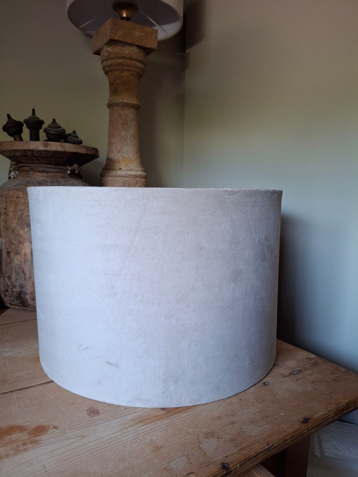 beige lampenkap, Ophalen of Verzenden, Zo goed als nieuw, Beige, Rond