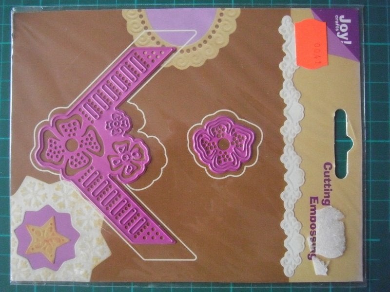 Nieuwe snijmallen set Joy! - hoek voor lint, Ophalen of Verzenden, Nieuw, Overige thema's, Pons of Mal