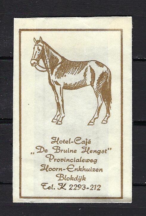 2875 Blokdijk hotel cafe DE BRUINE HENGST, Ophalen of Verzenden, Nederland