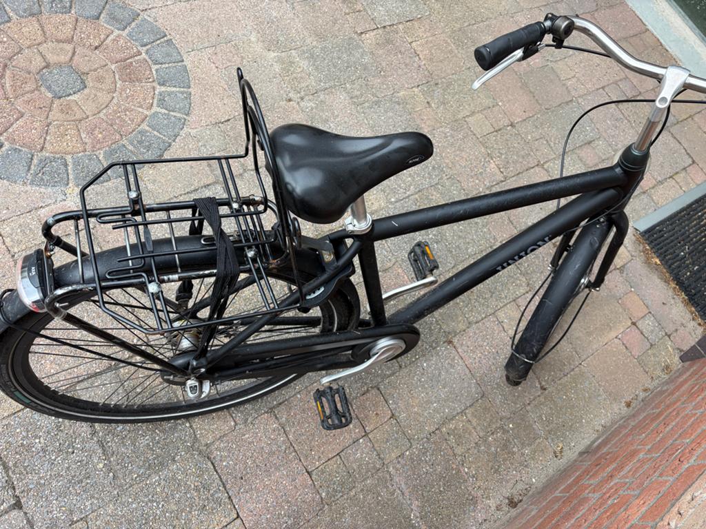 Union transportfiets zwart jongens, Gebruikt, Velgrem, 49 tot 53 cm, Ophalen