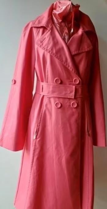 Max Mara roze trenchcoat 36, Verzenden, Nieuw, Maat 42/44 (L), Grijs