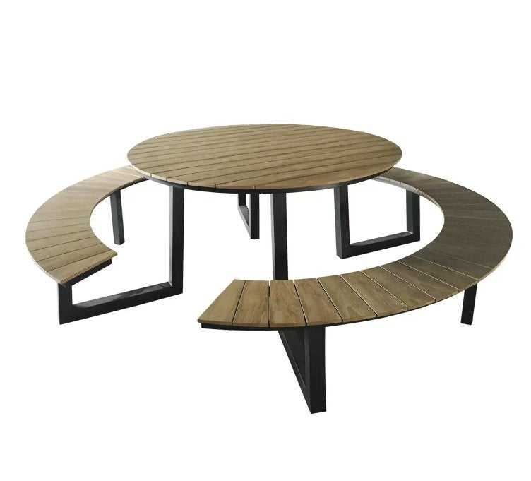 Ruime ronde picknicktafel 240cm, Ophalen, Nieuw, Rond, Overige materialen