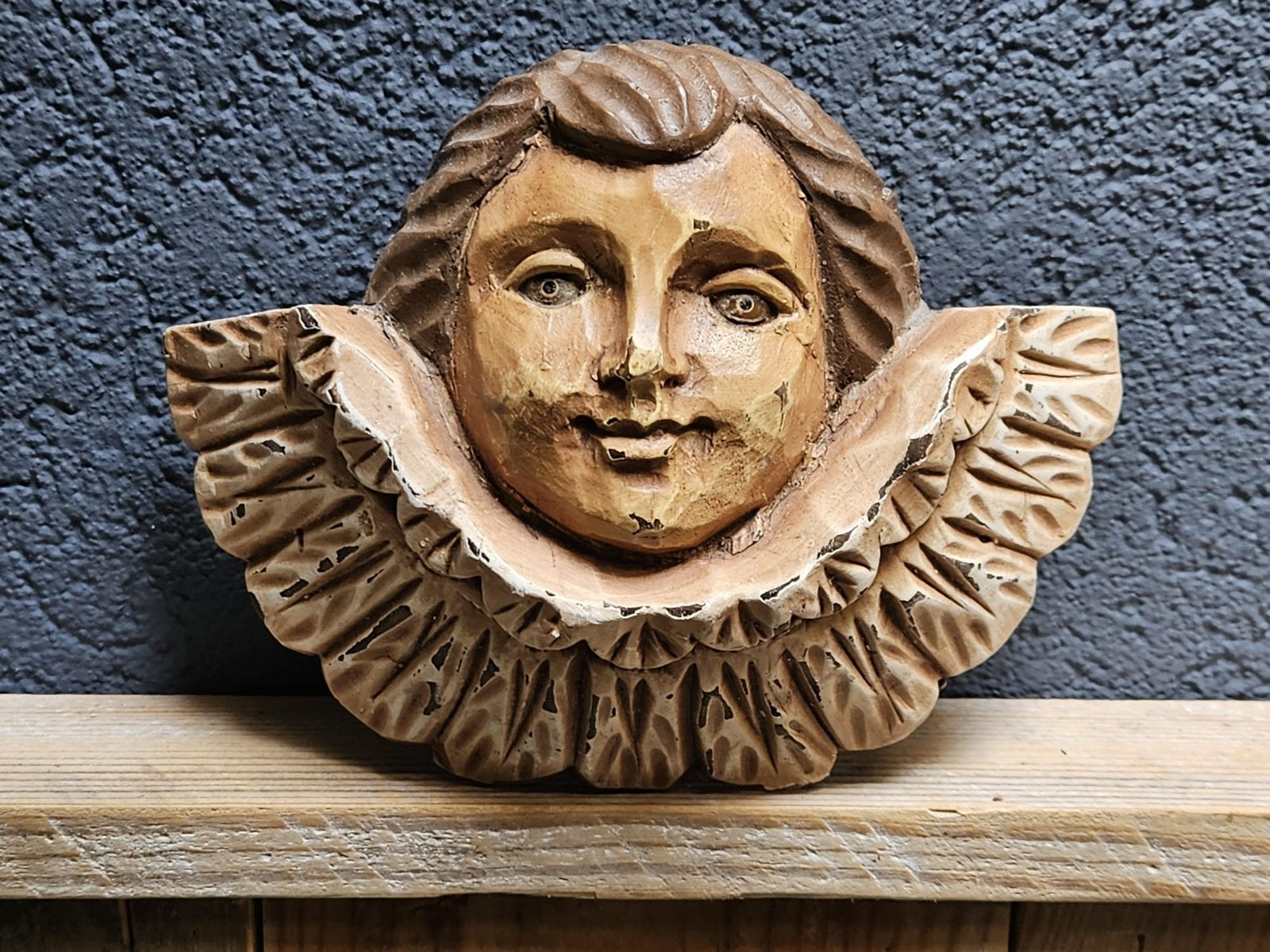 Houten engel, Ophalen of Verzenden, Hout, Houtsnijwerk, Religie