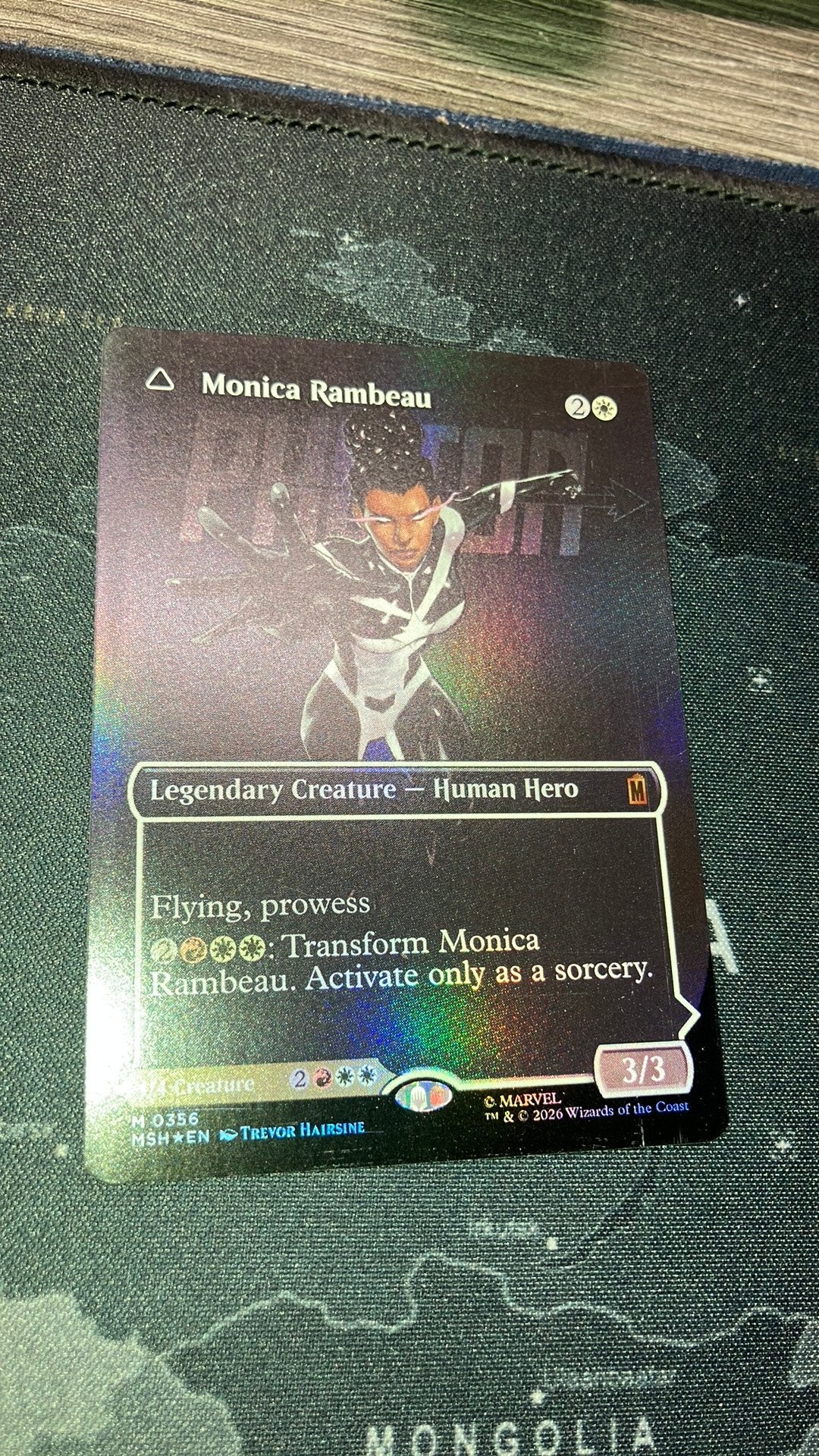 Alternate Art Foil Monica Rambeau, Ophalen of Verzenden, Zo goed als nieuw, Foil