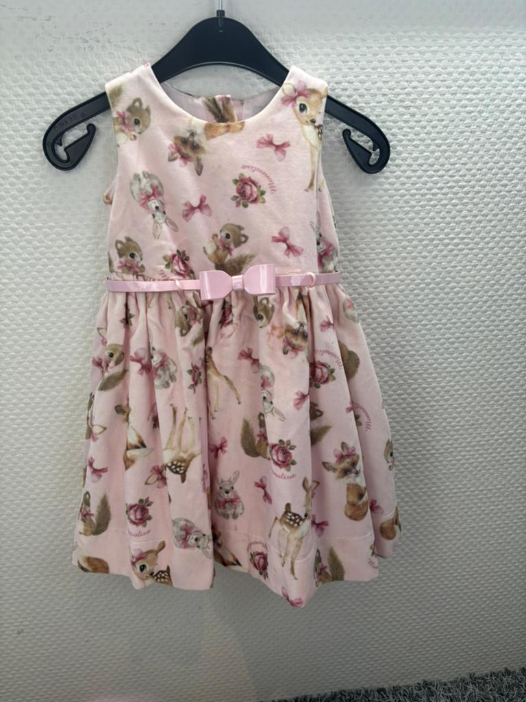 Monnalisa jurkje  met bambi thema 24 maanden, Kinderen en Baby's, Kinderkleding | Maat 92, Ophalen of Verzenden, Zo goed als nieuw