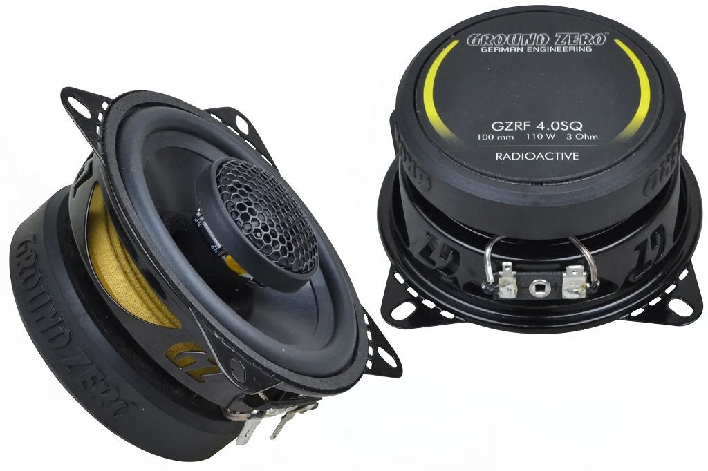 Ground Zero GZRF 4.0SQ Coaxiale 10cm Speakers (110W/70Wrms), ., Nieuw, Ophalen of Verzenden, .