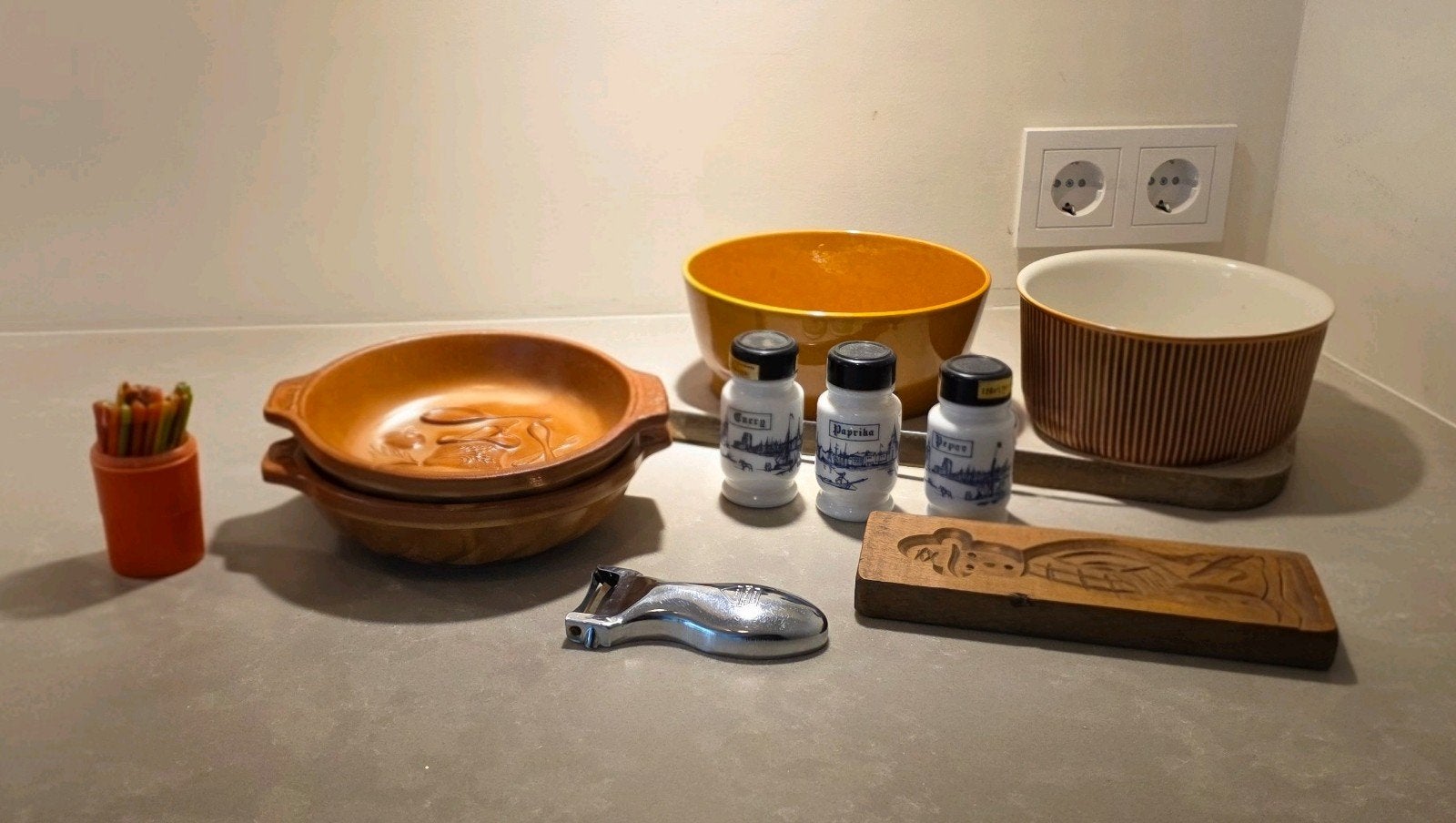 Verzameling vintage keukenspullen jaren 70/80, Ophalen of Verzenden, Meerkleurig, Overige materialen, Brabantia
