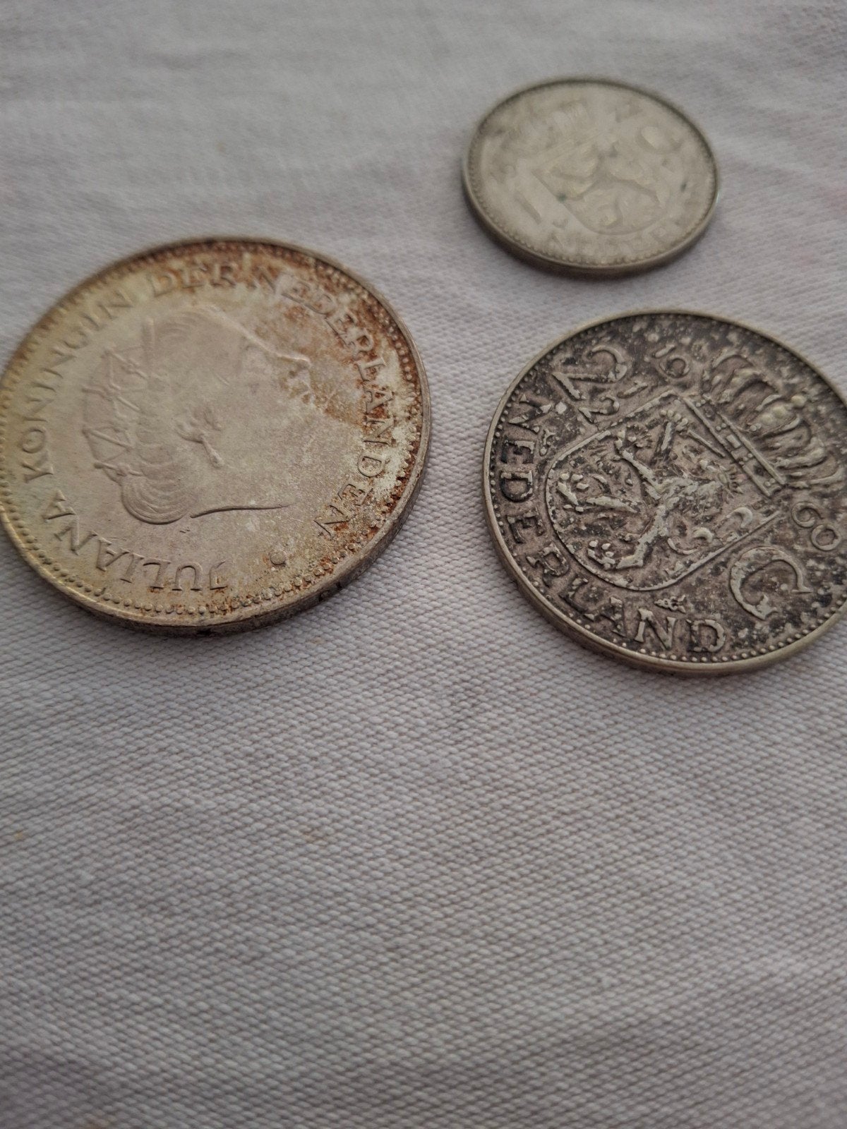 Zilveren tientje , zilveren daalder en een gulden, Ophalen, Koningin Juliana, 10 gulden