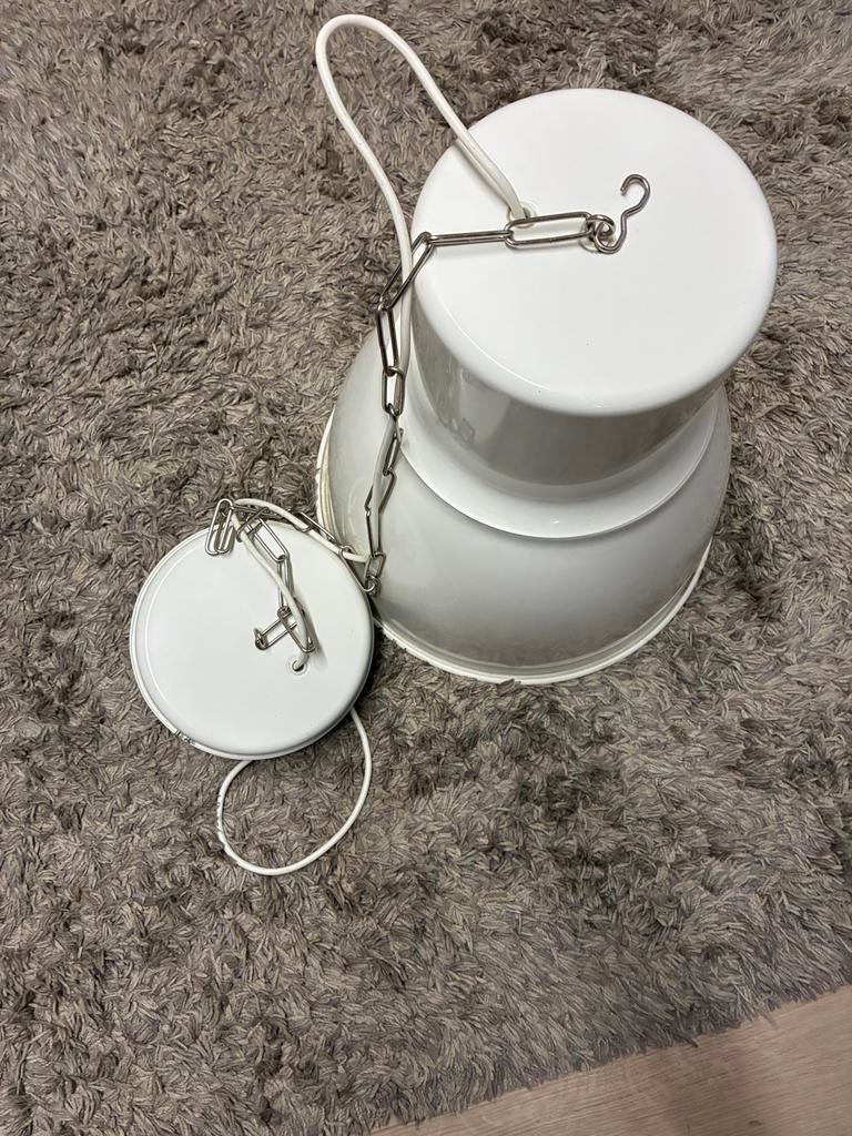 IKEA Hektar hanglamp wit - exclusief lamp, Ophalen of Verzenden, Zo goed als nieuw, Metaal, Minder dan 50 cm