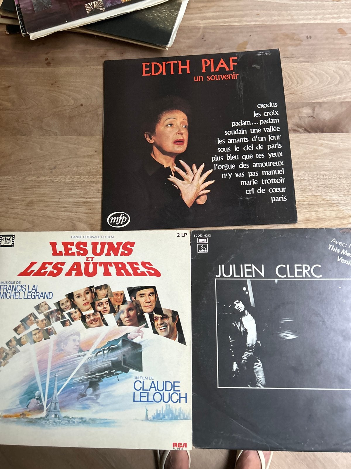 Franse LP's: Edith Piaf, Les Uns et Les Autres, Julien Clerc, Ophalen of Verzenden, Gebruikt, Album, Chanson