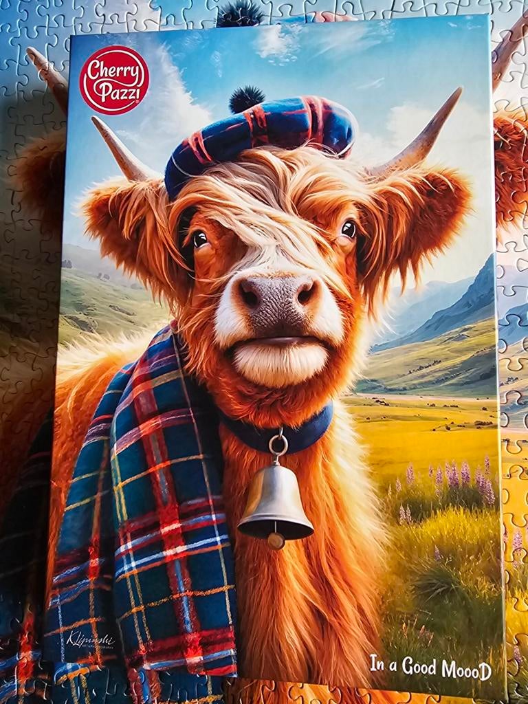Cherry pazzi puzzel 500 stukjes als nieuw hooglander koe, Ophalen, 500 t/m 1500 stukjes, Zo goed als nieuw