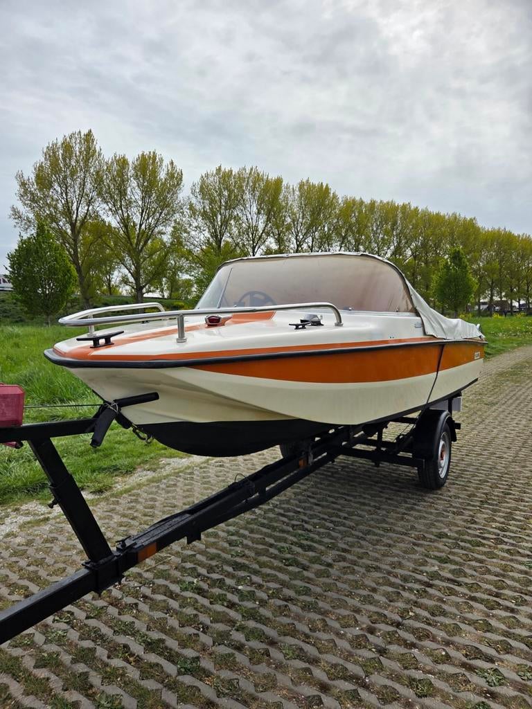 Speedboot hellwig triton met 25pk Mercury, Watersport en Boten, Ophalen, Gebruikt, Minder dan 70 pk, Buitenboordmotor