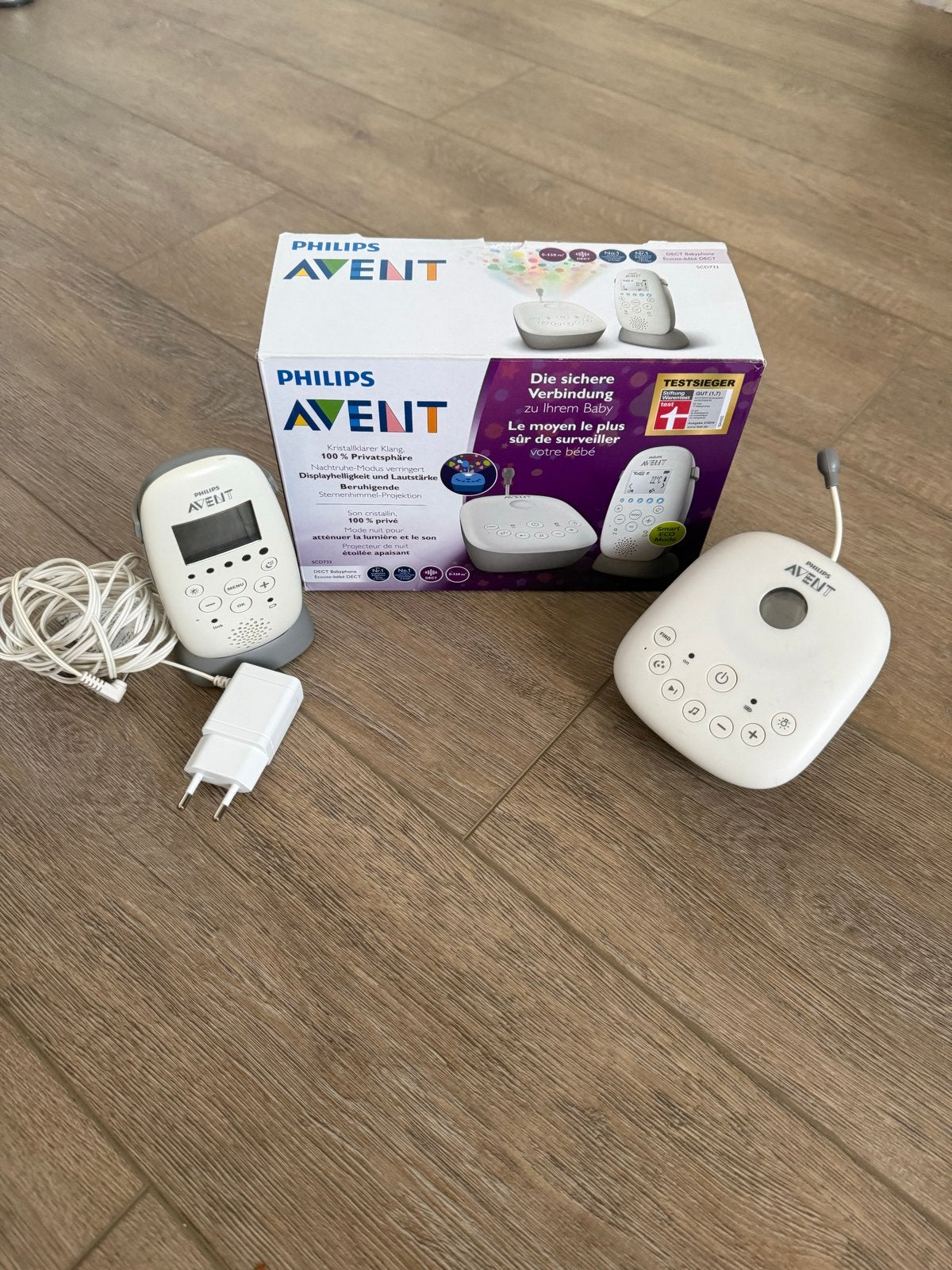Philips Avent Babyfoon met DECT-technologie, Kinderen en Baby's, Babyfoons, Ophalen of Verzenden, Zo goed als nieuw, 250 meter of meer