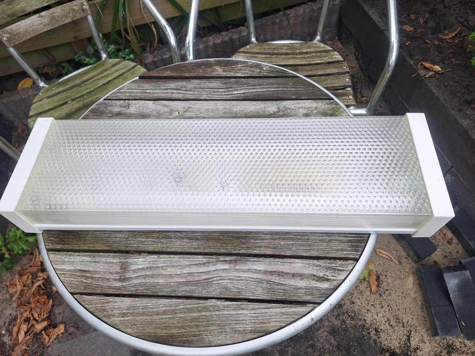 TL-verlichting met twee lampen voor schuur of berging, Ophalen, Wit, Gebruikt, Kunststof