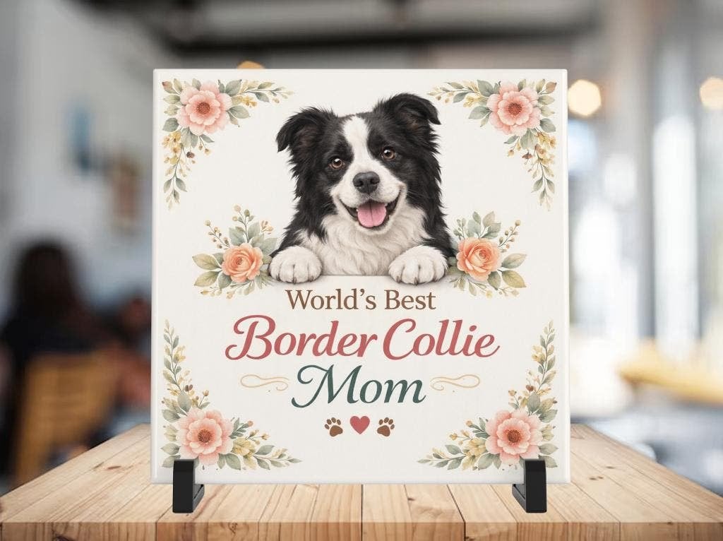World's Best Border Collie Mom - Tegel, Verzenden, Nieuw