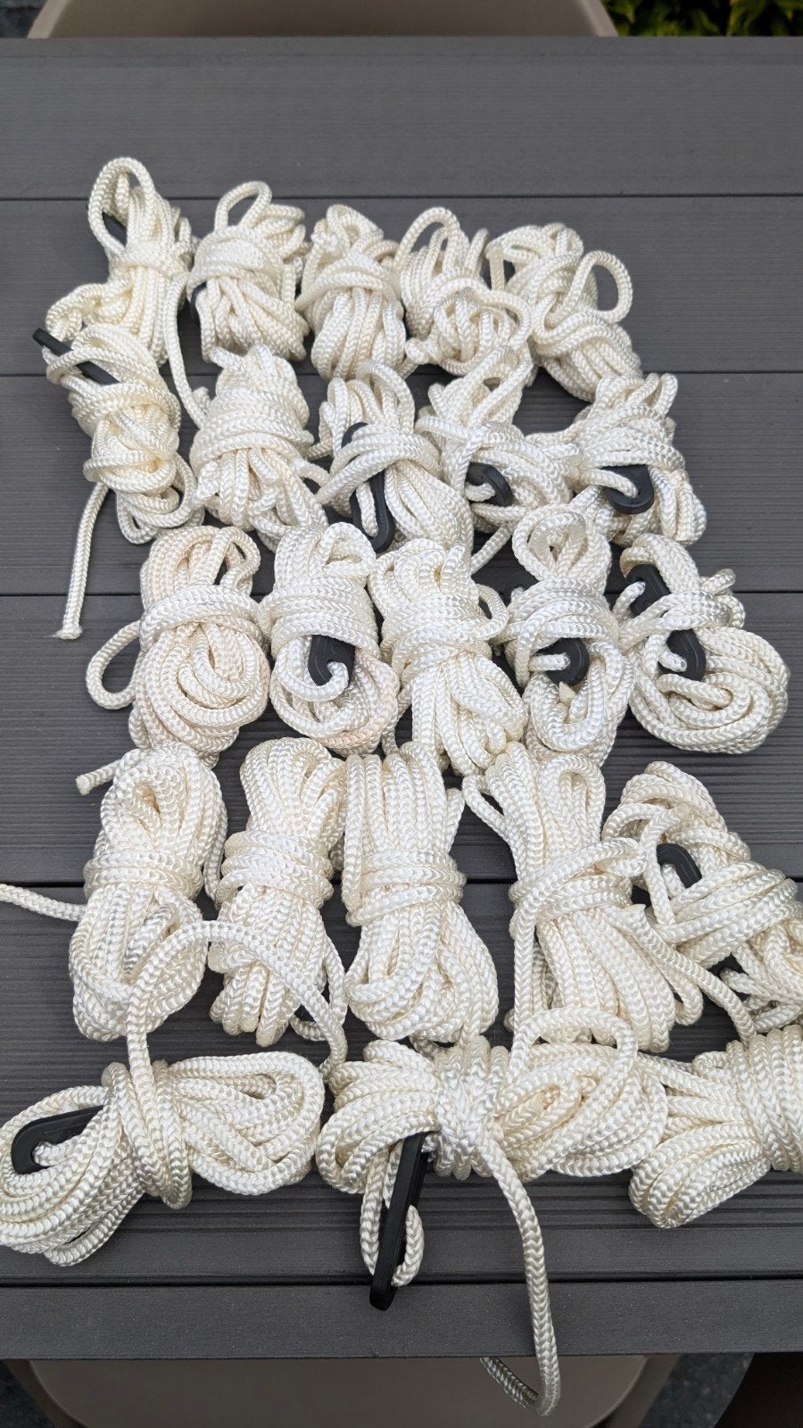 23x Scheerlijnen geweven nylontouw met lijnspanners, Ophalen of Verzenden, Nieuw