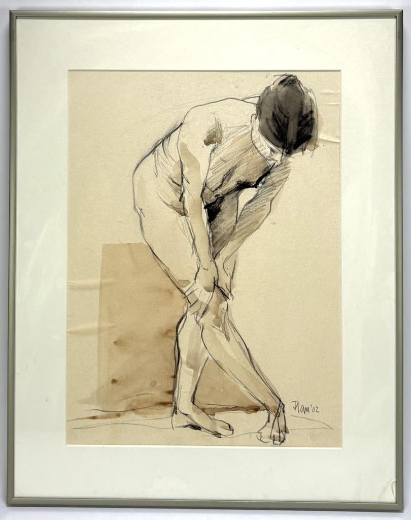 1282. Tekening - vrouwelijk naakt, 2002, Ophalen of Verzenden