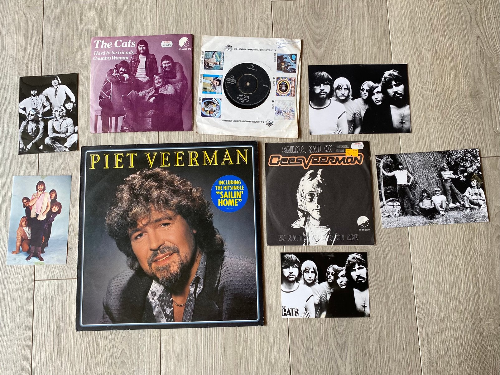 The Cats - compleet fan lot LP + 3 singles + promo foto’s, Ophalen of Verzenden, Gebruikt, Cd of Plaat