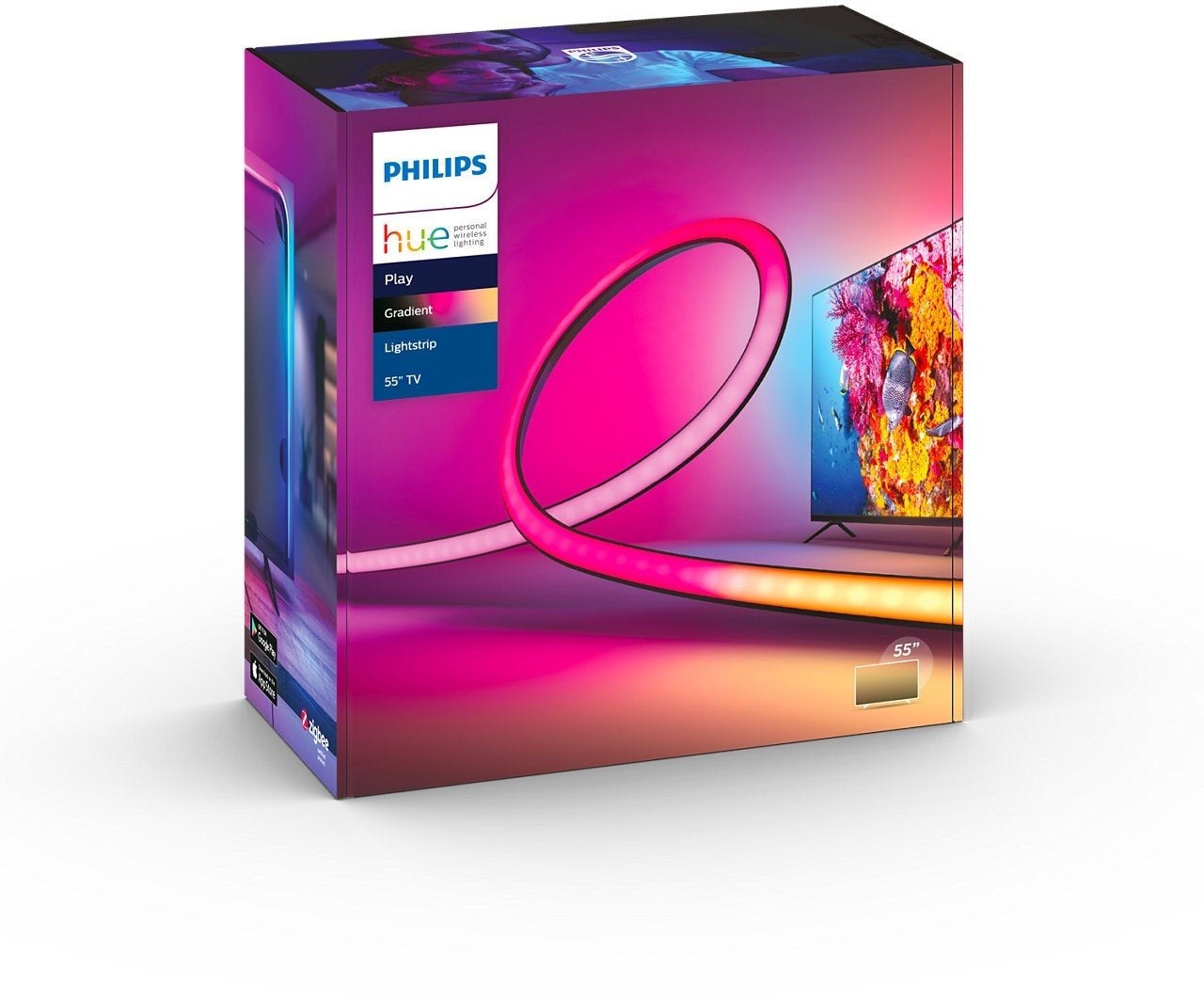 Hue Play Gradient LED Strip 55+ inch, Huis en Inrichting, Lampen | Losse lampen, Led-lamp, Bedienbaar via app, Meerkleurig, Nieuw