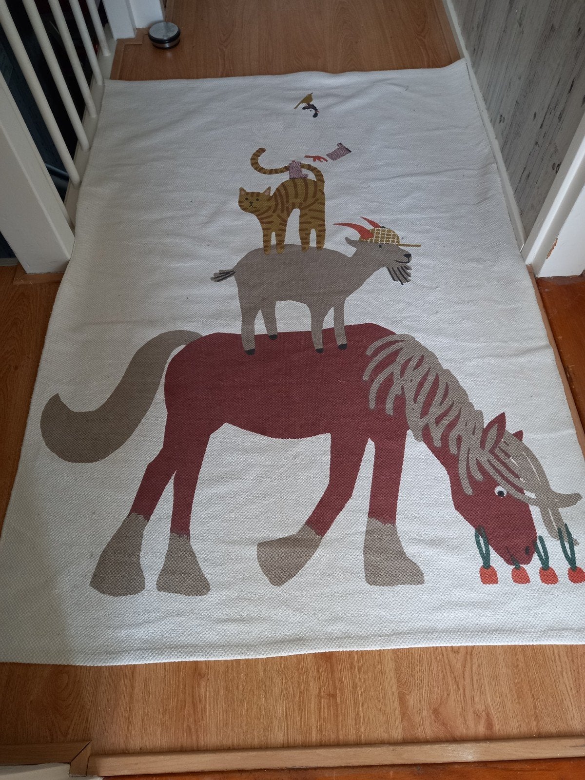 Vloerkleed kinderkamer, Ophalen, Wit, Jongetje of Meisje, Kussen