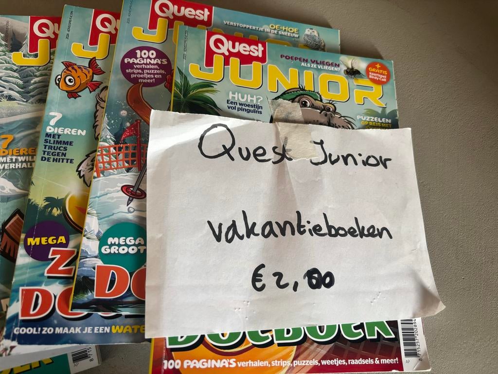 Quest Junior Vakantieboeken - Set van 10, Boeken, Ophalen of Verzenden, Gelezen, Wetenschap en Natuur