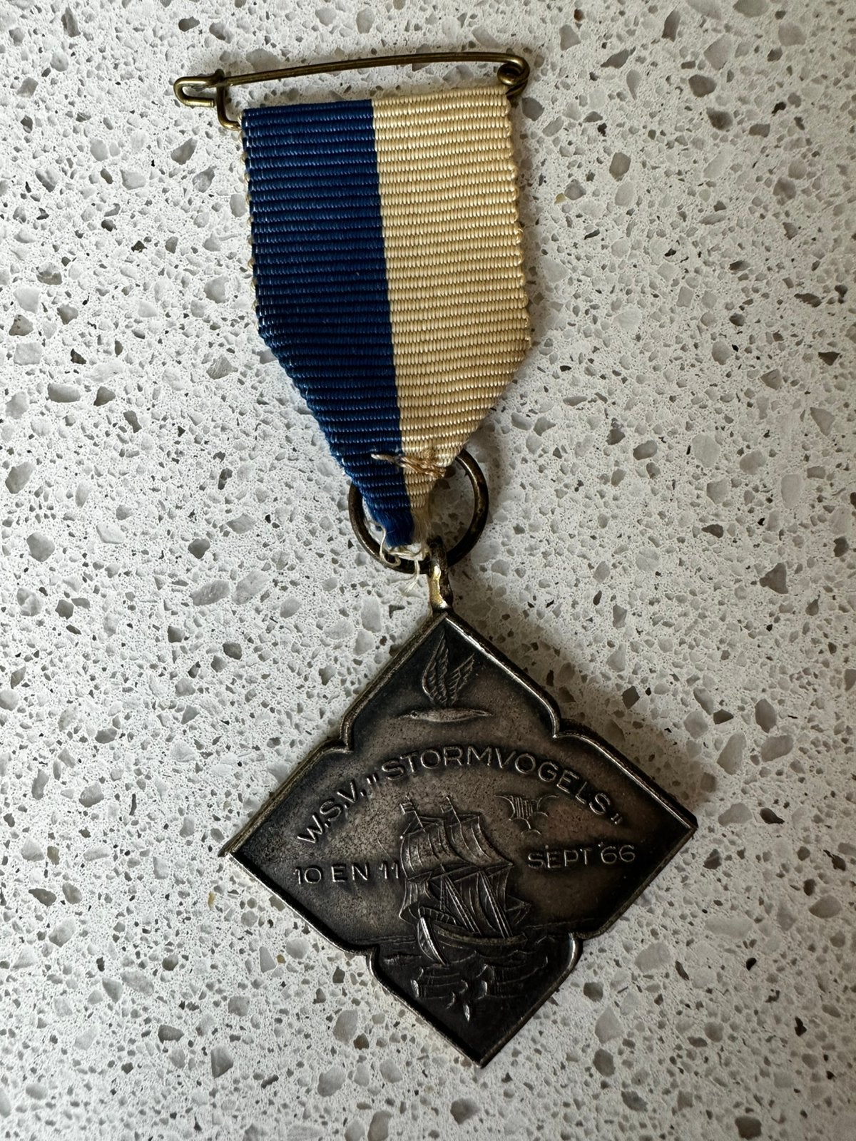 Medaille stormvogels 10 en 11 september ‘66, Ophalen of Verzenden, Overige materialen, Nederland