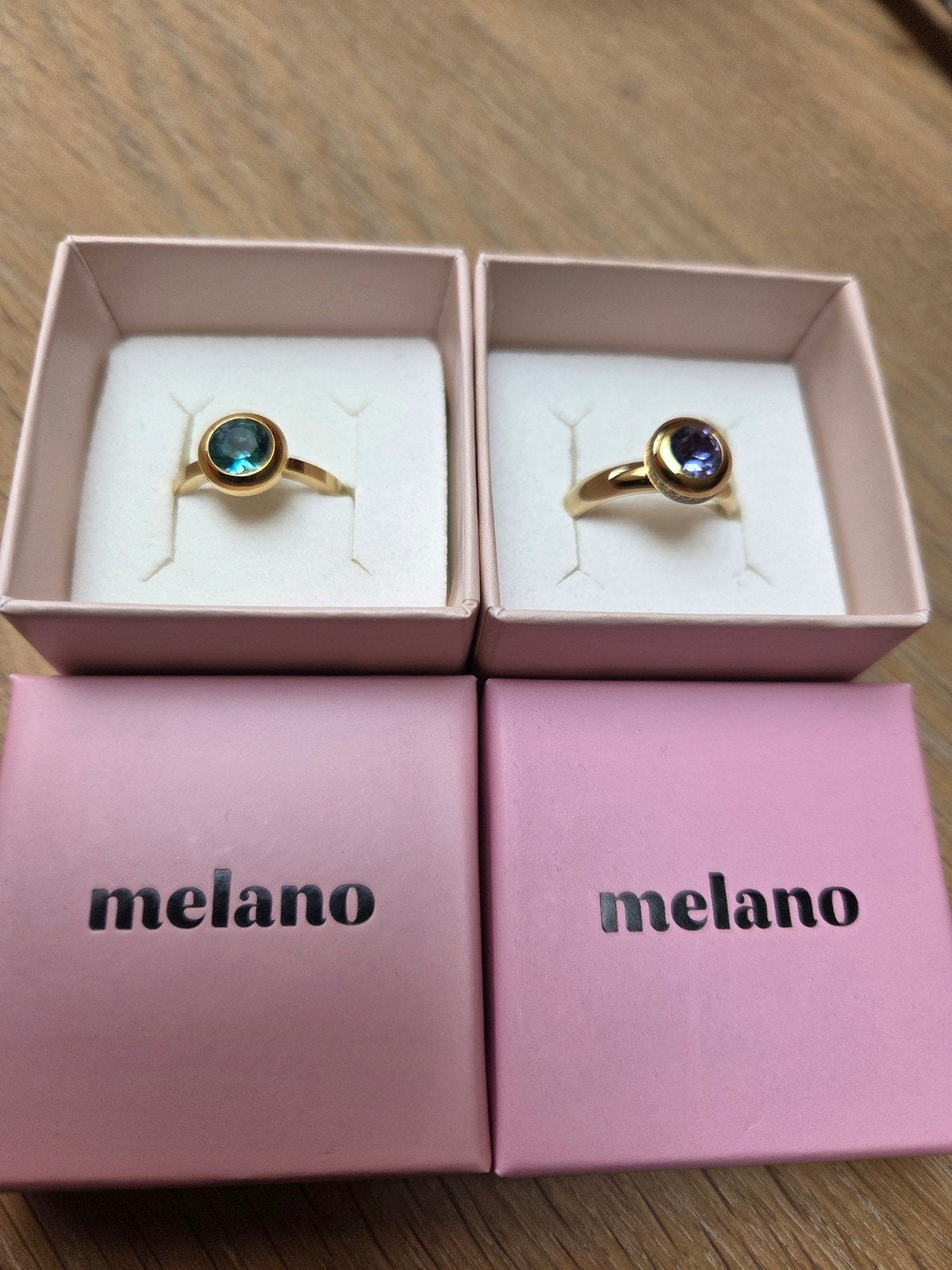 Melano ringen maat 54 vivid en twisted, Ophalen of Verzenden, Zo goed als nieuw, Met edelsteen, Dame